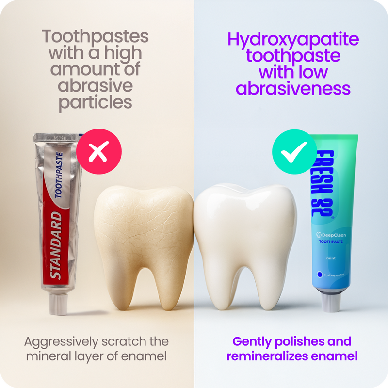 9. Because abrasive whitening pastes create micro-damage, making teeth rougher and more yellow over time