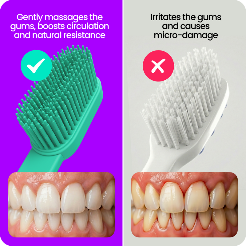 2. Less gum irritation, better blood flow