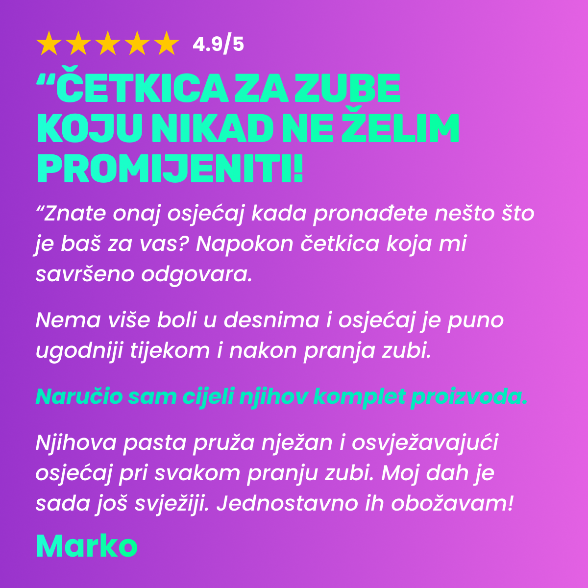 Oral Care Kit – za 1 osobu / GODIŠNJA ZALIHA