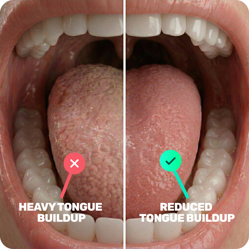 Tongue scraper for instant freshness after coffee